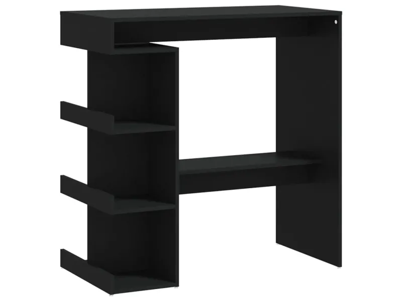 Table de bar étagère de rangement Noir 100x50x101,5 cm