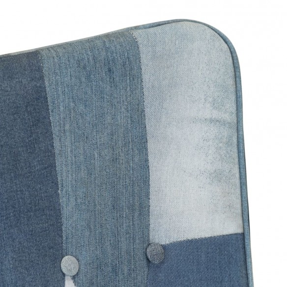 Chaise à oreilles Denim patchwork Toile