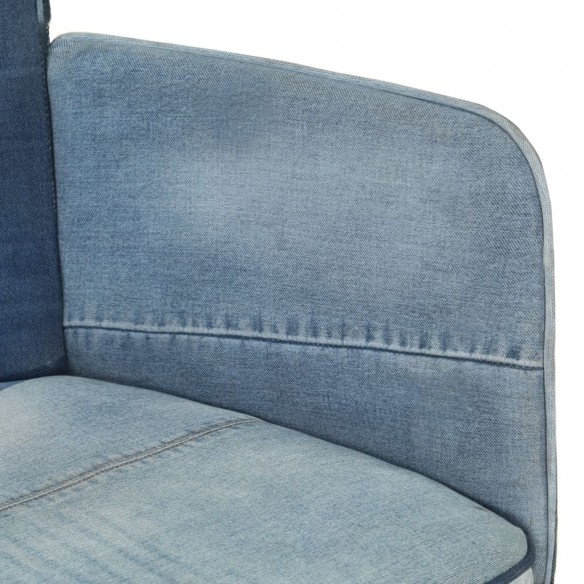 Chaise à oreilles Denim patchwork Toile