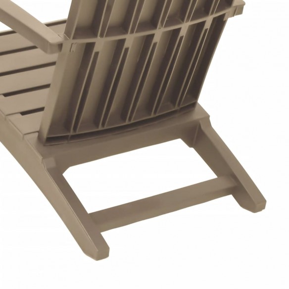 Chaises de jardin Adirondack lot de 2 marron clair PP