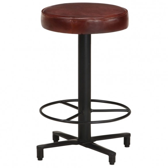 Tabourets de bar lot de 2 52 cm cuir véritable