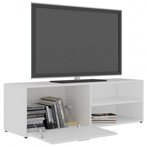 Meuble TV Blanc 120x34x37 cm Bois d'ingénierie