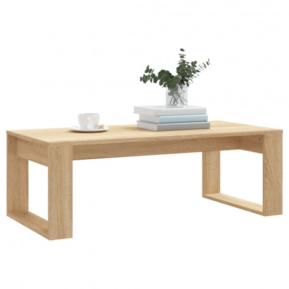 Table basse chêne sonoma 102x50x35 cm bois d'ingénierie