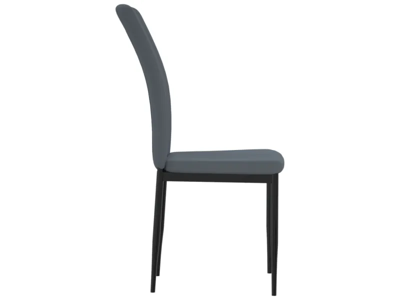 Chaises à manger lot de 2 Gris foncé Velours