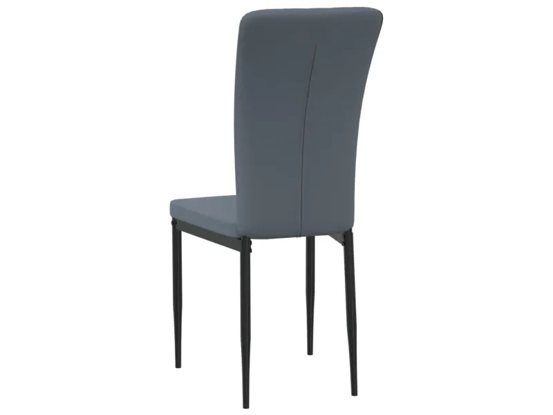 Chaises à manger lot de 2 Gris foncé Velours