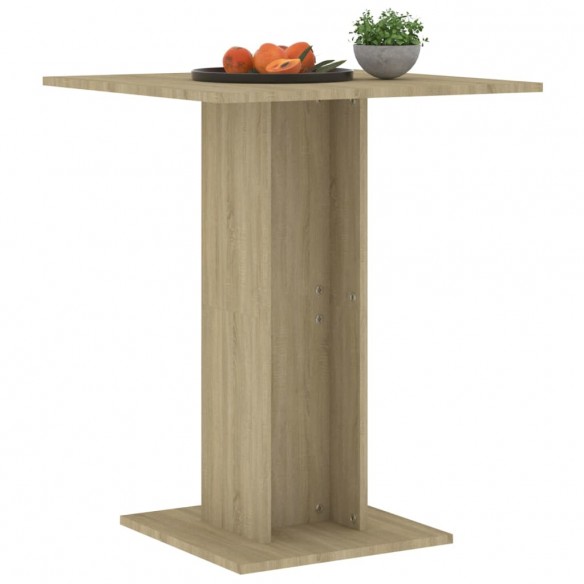 Table de bistro Chêne sonoma 60x60x75 cm Aggloméré