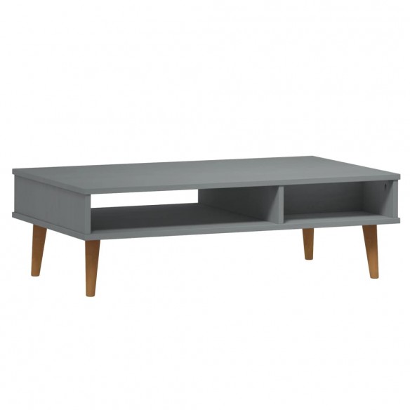 Table basse MOLDE Gris 100x55x31 cm Bois de pin massif