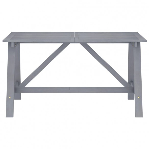 Table à dîner de jardin Gris 140x70x73,5cm Bois d'acacia massif