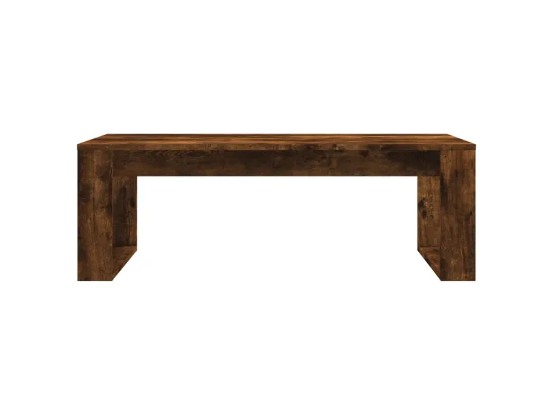Table basse chêne fumé 102x50x35 cm bois d'ingénierie