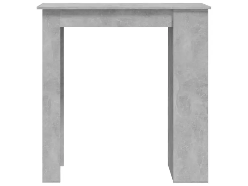 Table de bar à étagère de rangement Gris béton 102x50x103,5 cm