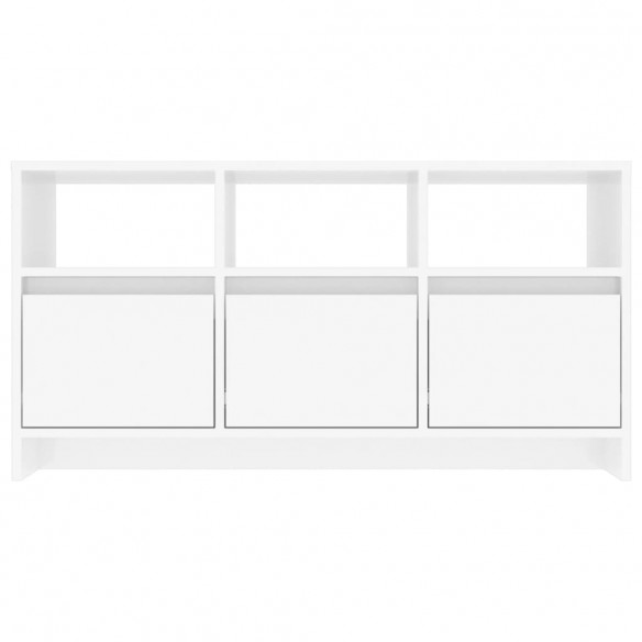 Meuble TV Blanc brillant 102x37,5x52,5 cm Aggloméré