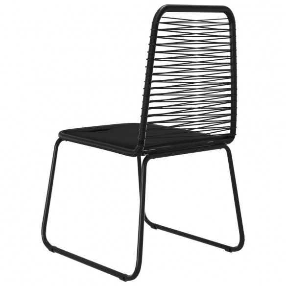 Chaises d'extérieur 4 pcs Résine tressée Noir