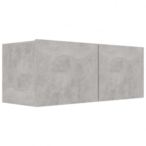 Meuble TV Gris béton 80x30x30 cm Aggloméré