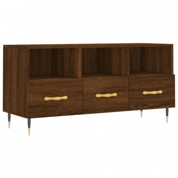 Meuble TV chêne marron 102x36x50 cm bois d'ingénierie