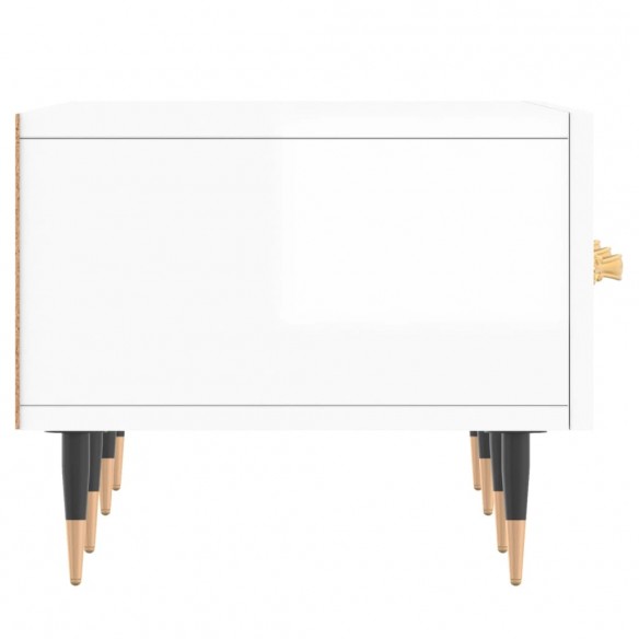 Meuble TV blanc brillant 150x36x30 cm bois d'ingénierie