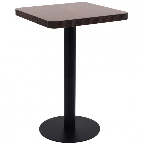 Table de bistro Marron foncé 50x50 cm MDF