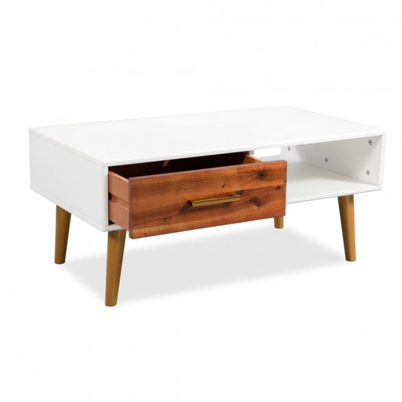 Table basse Bois d'acacia massif 90 x 50 x 40 cm