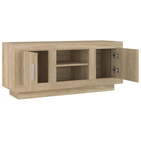 Meuble TV chêne sonoma 102x35x45 cm bois d'ingénierie