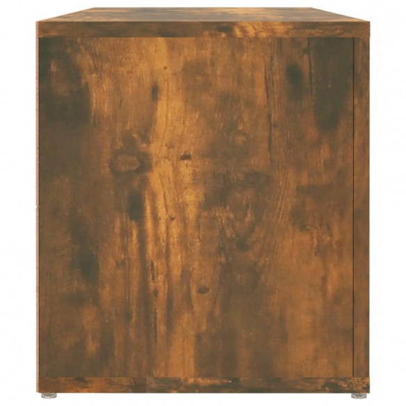 Meuble TV Chêne fumé 100x31,5x35 cm Bois d'ingénierie