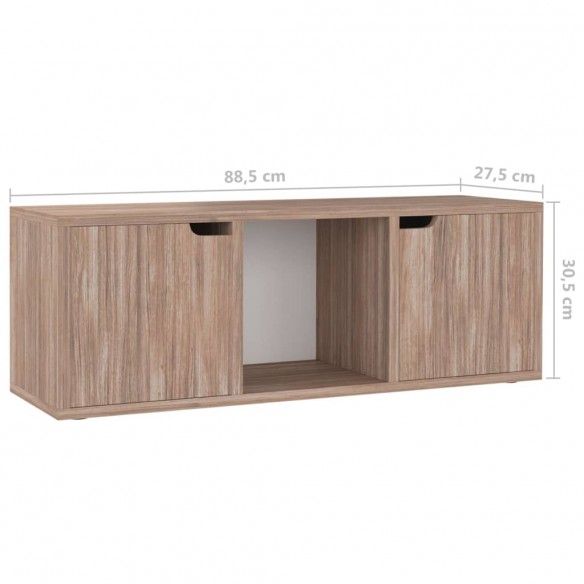 Meuble TV Sonoma gris 88,5x27,5x30,5 cm Aggloméré