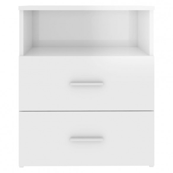 Tables de chevet 2 pcs Blanc brillant 50x32x60 cm