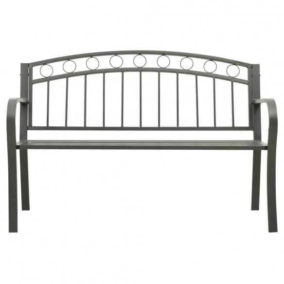 Banc de jardin Gris 120 cm Acier