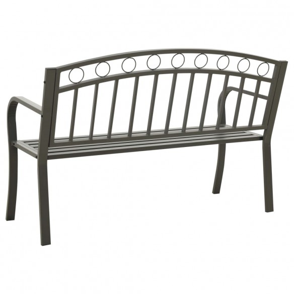 Banc de jardin Gris 120 cm Acier