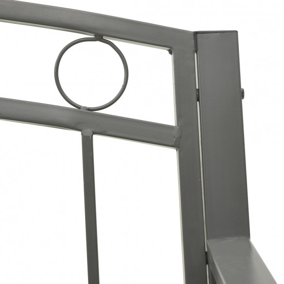 Banc de jardin Gris 120 cm Acier