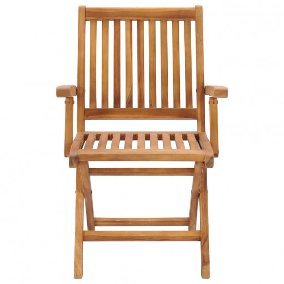 Chaises pliables de jardin 8 pcs Bois de teck solide