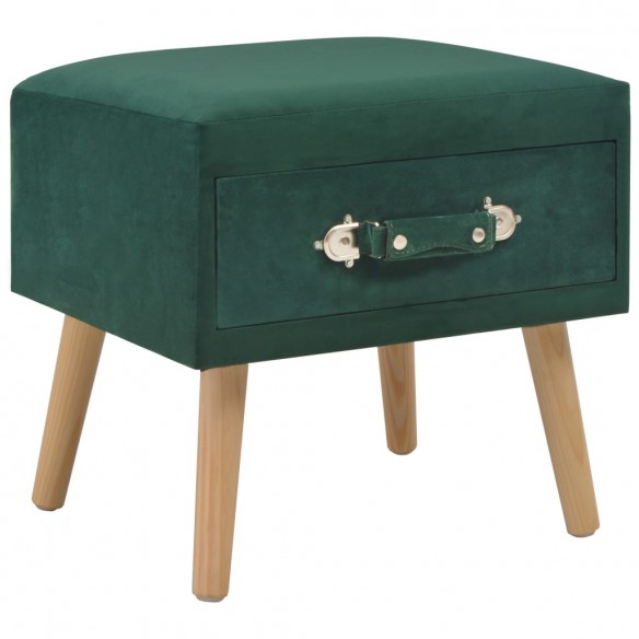 Tables de chevet 2 pcs Vert 40x35x40 cm Velours