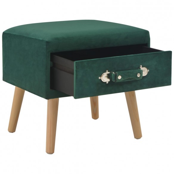 Tables de chevet 2 pcs Vert 40x35x40 cm Velours