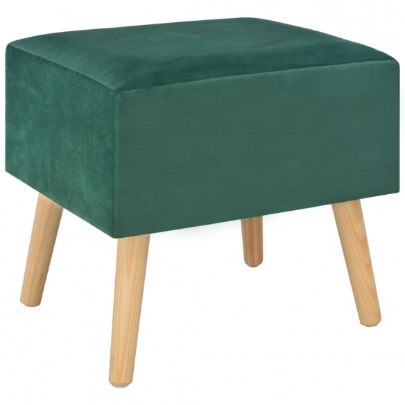 Tables de chevet 2 pcs Vert 40x35x40 cm Velours