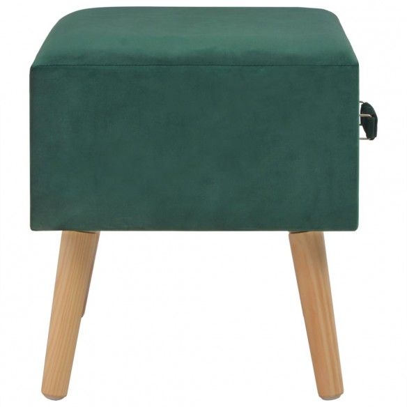 Tables de chevet 2 pcs Vert 40x35x40 cm Velours