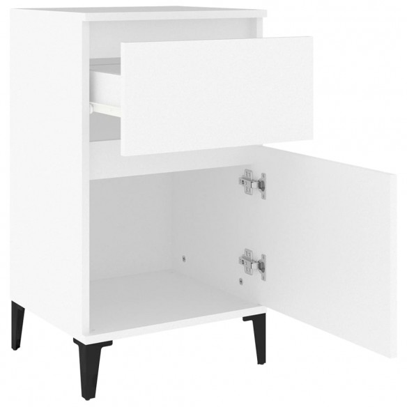 Tables de chevet 2 pcs blanc 40x35x70 cm