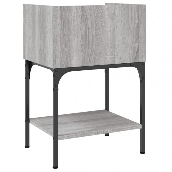 Table de chevet sonoma gris 40,5x31x60 cm bois d'ingénierie