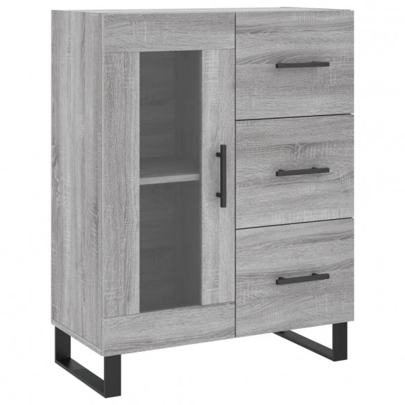 Buffet haut Sonoma gris 69,5x34x180 cm Bois d'ingénierie