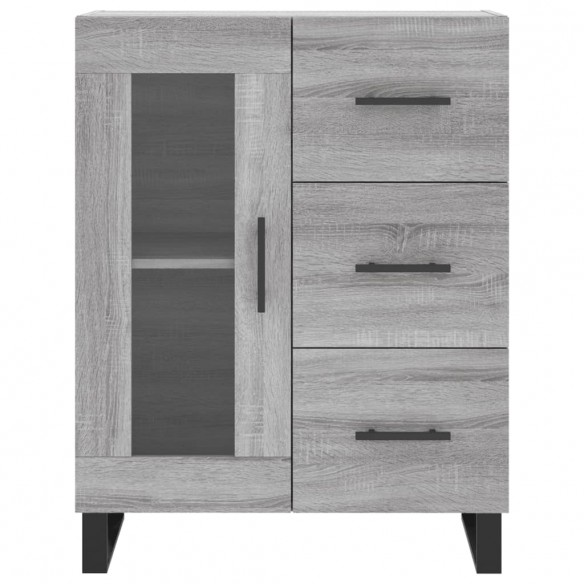 Buffet haut Sonoma gris 69,5x34x180 cm Bois d'ingénierie