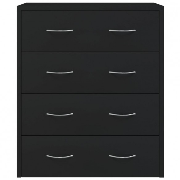 Buffet avec 4 tiroirs 60x30,5x71 cm Noir