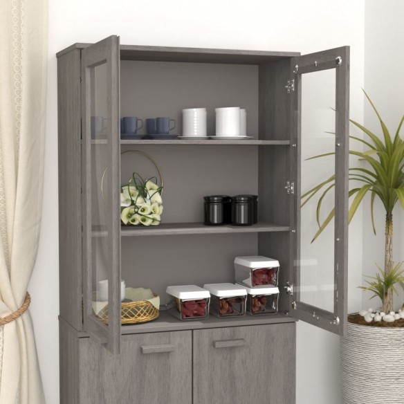 Dessus de buffet HAMAR Gris clair 85x35x100 cm Bois de pin