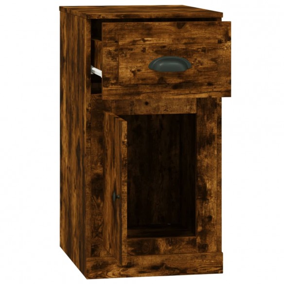 Armoire latérale avec tiroir chêne fumé 40x50x75 cm