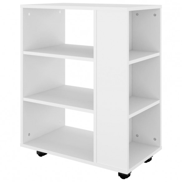 Armoire à roulettes Blanc 60x35x75 cm Aggloméré