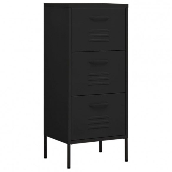 Armoire de rangement Noir 42,5x35x101,5 cm Acier