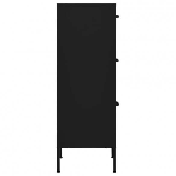 Armoire de rangement Noir 42,5x35x101,5 cm Acier