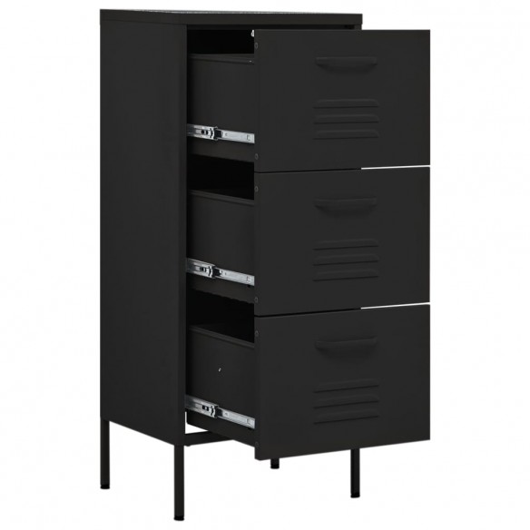 Armoire de rangement Noir 42,5x35x101,5 cm Acier