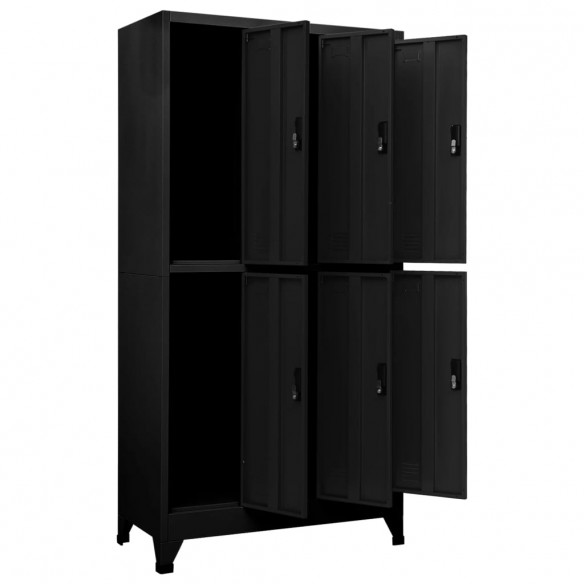 Armoire à casiers Noir 90x45x180 cm Acier