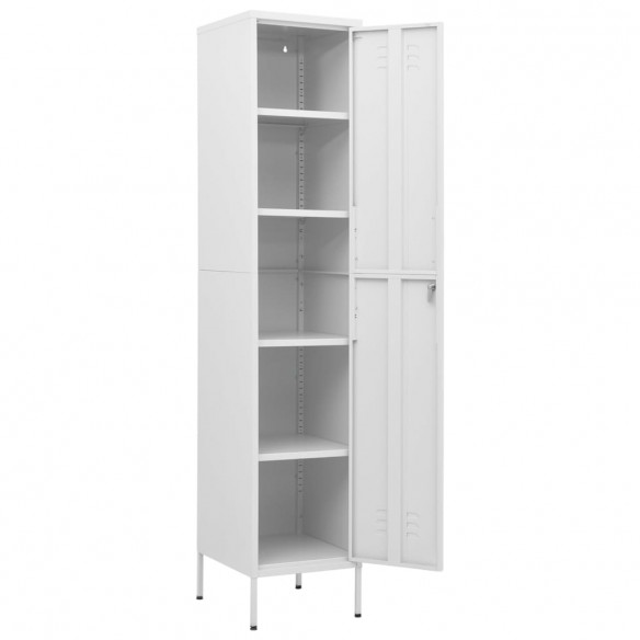 Armoire à casiers Blanc 35x46x180 cm Acier