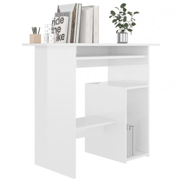 Bureau Blanc brillant 80 x 45 x 74 cm Aggloméré