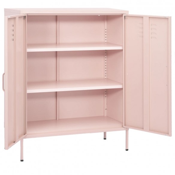 Armoire de rangement Rose 80x35x101,5 cm Acier