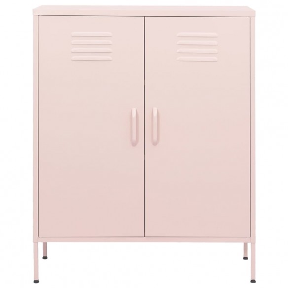 Armoire de rangement Rose 80x35x101,5 cm Acier