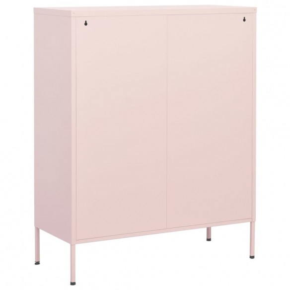 Armoire de rangement Rose 80x35x101,5 cm Acier